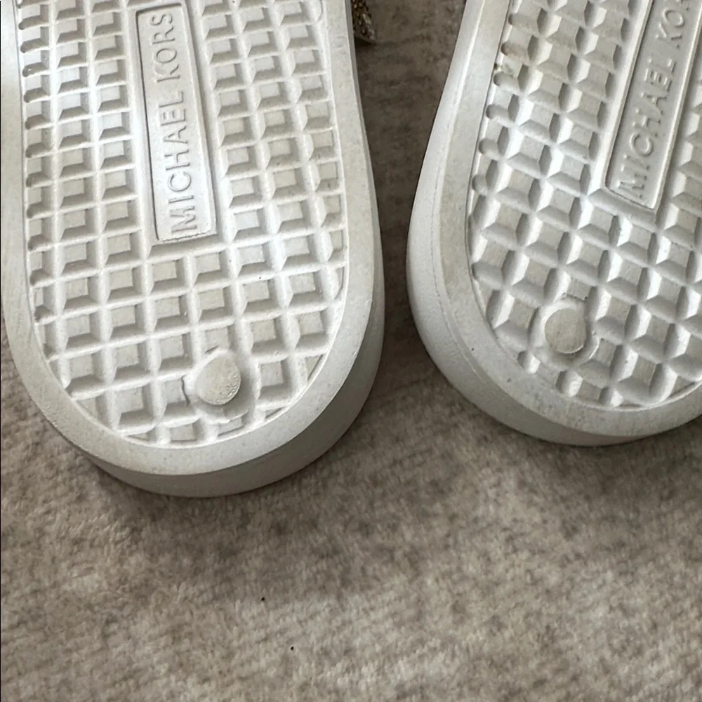 MICHAEL Michael Kors White and Gold Sandals - Picture 7 of 11